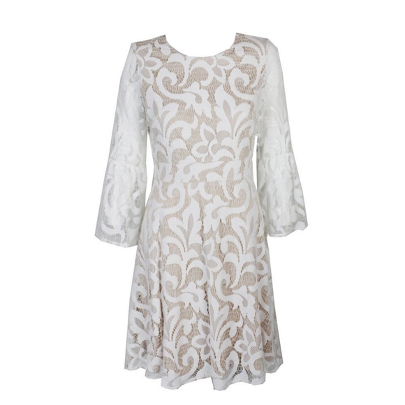 jessica howard lace bell sleeve dress